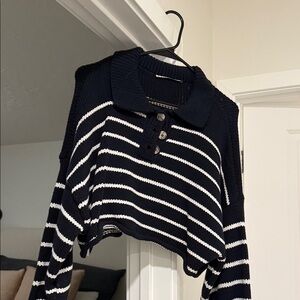 Zara Black and White Knit Sweater